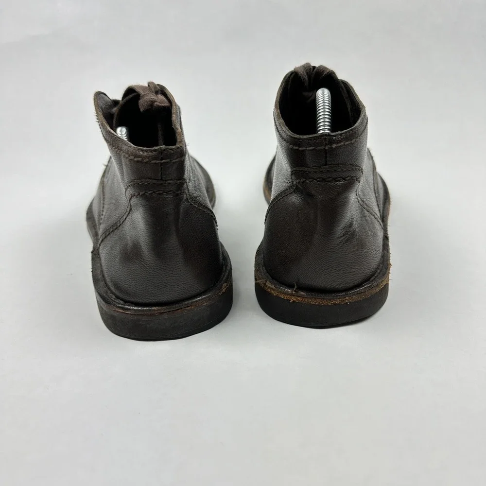 John Varvatos Chukka Boots‎ Mens Brown Leather Lace Up Spain Heritage Rugged